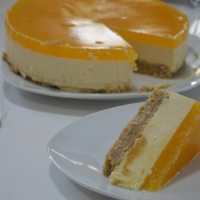 Mango & Coconut Mascarpone Cheesecake